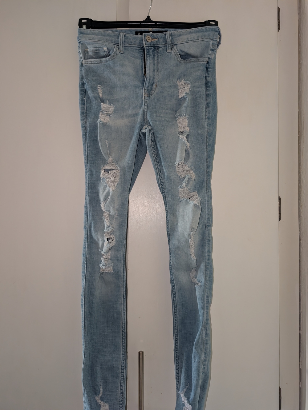 Hollister Light Wash Ripped Skinny Jeans
